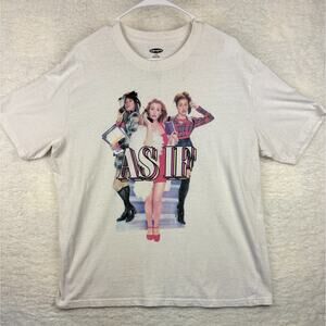 Clueless “As If” Graphic Tee Women’s XL White Retro 90s Movie Shirt